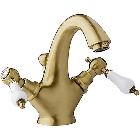 Robinet de lavabo rétro en bronze