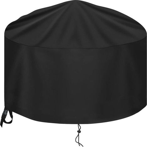 Housse de protection ronde pour foyer extérieur Ø 85x40 cm, imperméable, résistante aux UV, résistante aux déchirures, tissu Oxford 300D, housse de protection pour foyer extérieur (1/5)