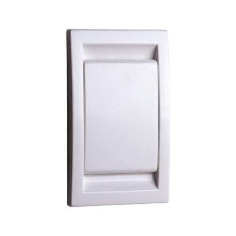Atepac – Prise de courant murale en abs – Couleur blanche – 2 pôles – Indice de protection IP20 – Installation facile pour électricité