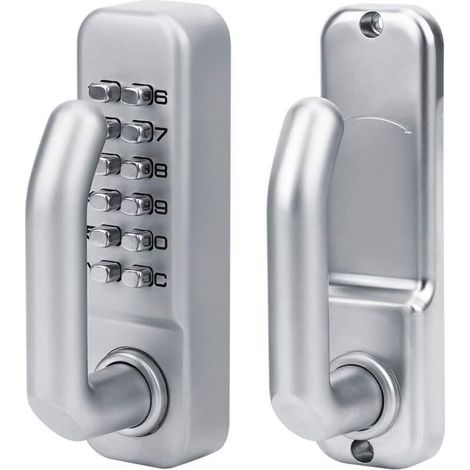 Serrure à Code Mécanique Sécurisée pour Porte d'Entrée – Double Face, Clavier Numérique, Résistante aux Intempéries – Idéal pour Portail, Grille et Maison