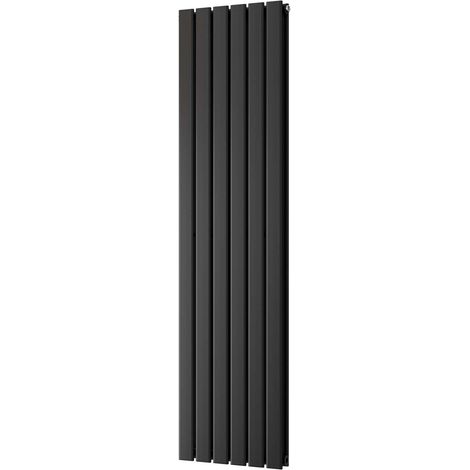 Typhoon - Black Vertical Radiator H1600mm x W408mm Double Panel