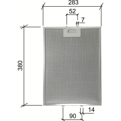 ELECTROLUX AEG 4055107017 FILTRO CAPPA METALLICO 380x283x9mm CD 39281200 F 231 (1/5)