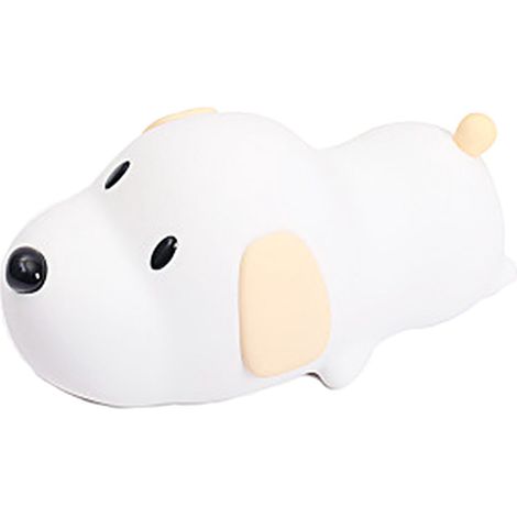 LED-Nachtlicht in Hundeform für Kinder, weiche Silikon-LED-Lampe mit berührungsempfindlicher Steuerung, Babyzimmerlampe mit zwei Beleuchtungsmodi (warmweiß und kaltweiß). (1/5)