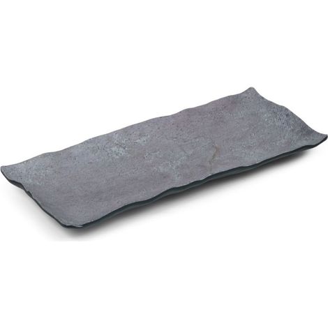 Plat Rectangulaire Stonehenge en Mélamine - 39,1x16,5 cm - Pujadas