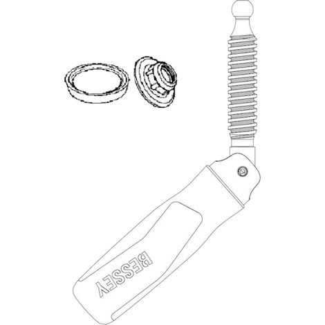 Bessey Klappgriff inkl. wechselbarer Druckplatte für Ganzstahlschraubzwinge GZ (Auslad. 120 mm) - 3101958