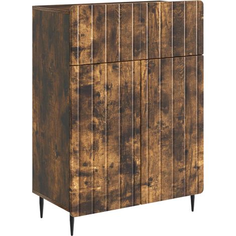 Sideboard Smoked Oak 66 x 34.5 x 92 cm Engineered Wood vidaXL