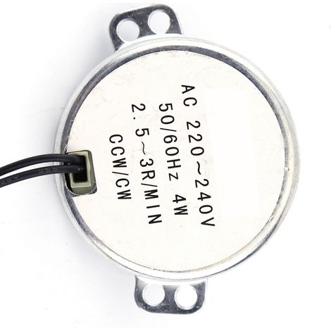 moteur synchrone à engrenages 220-240 V CA 4 W CW/CCW (2,5-3 tr/min) (1/5)