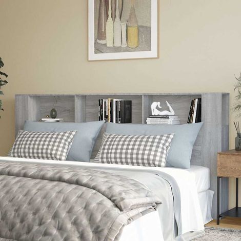 vidaXL Mueble cabecero color gris Sonoma 220x18,5x104,5 cm (1/5)