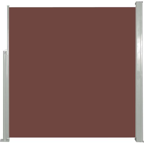 Toldo de protección lateral retráctil para terraza, jardín, terraza, balcón, protección visual, 140 x 300 cm, marrón 020007090