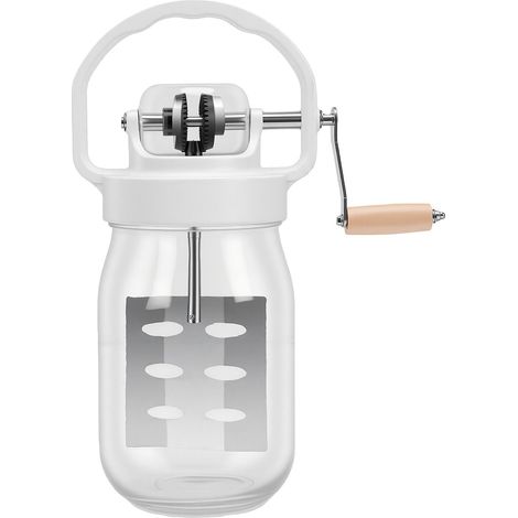 Churner à beurre 1500ml, manivelle manuelle, créer de délicieux bocaux en verre de qualité alimentaire multifonctionnels faits maison (1/5)