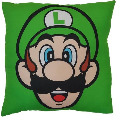 Cojín doble cara - Cuadrado - MARIO BROS - Mario y Luigi - Microfibra - 40 x 40 cm (1/3)
