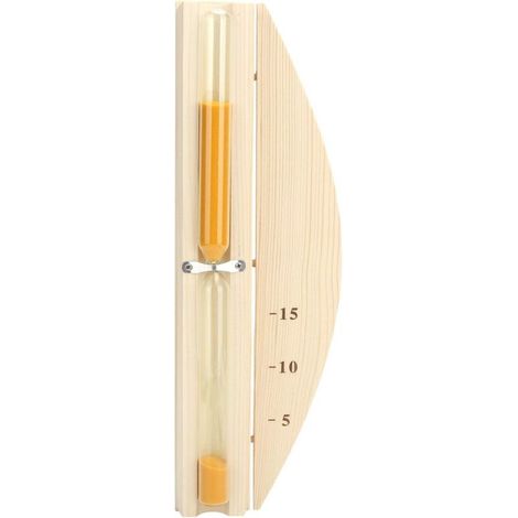 Sablier Sauna en Bois Sauna Hourglass Accessoire de Sauna 15 Minutes Sauna Room Sable Horloge Minuterie en Verre Sablier en Bois Mural (1/5)