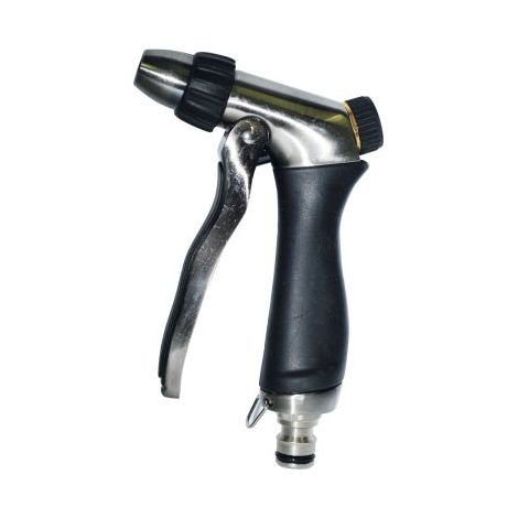 Pistolet métal brossé rapide, lance jet progressif d'arrosage - BOUTTÉ (1/2)