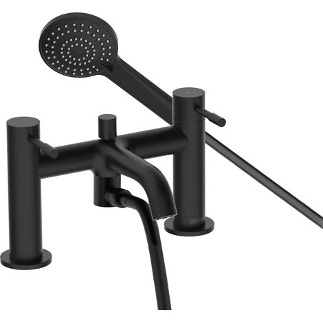 Bristan Mila Bath Shower Mixer Tap Pillar Mounted - Black (1/5)