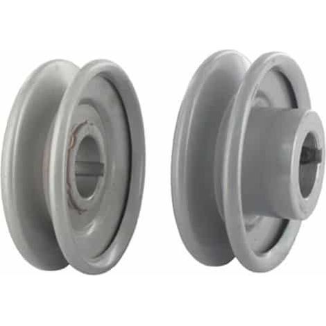 Poulie clavetée à gorge trapézoïdale en acier – Ø ext: 76,20mm – Ø int: 22,23mm – Pour courroie de 12,7mm (1/2'')