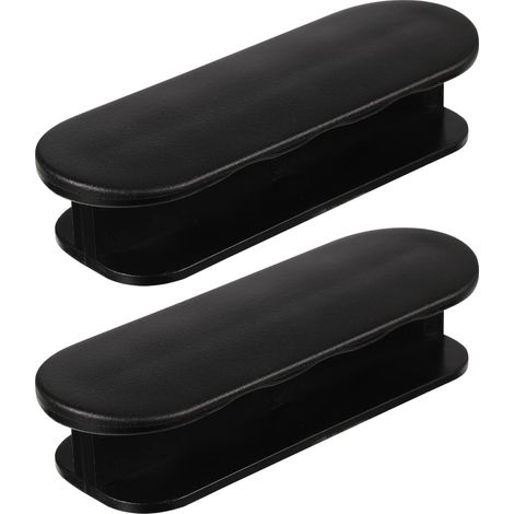 Lot de 2 poignées adhésives pour porte de balcon, terrasse extérieure, tiroir, meuble, porte en verre, fenêtre – Noir (1/5)