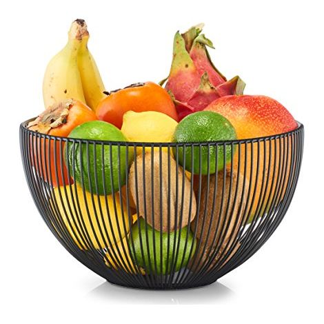 Zeller Cestino Moderno in metallo nero opaco 25 cm (1/4)