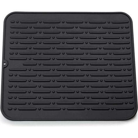 Tapis de Séchage Vaisselle XL en Silicone 45 x 40 cm Garantie à Vie (Noir) (1/5)