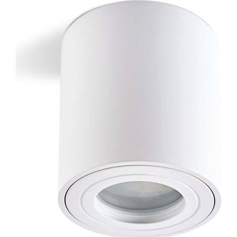 Badezimmer Deckenaufbaustrahler, weiß, rund, IP44, 1xGU10 35W, AQUARIUS ROUND, Kobi