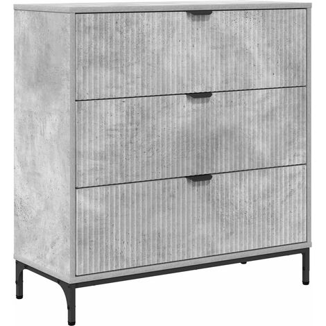 Aparador Gris Concreto 79,5 x 33 x 82 cm Madera de ingeniería vidaXL (1/5)