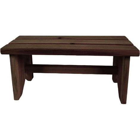 Sgabello in legno per bambini sedia seduta panca da giardino sgabellino per esterno 35x17x16 cm (1/2)