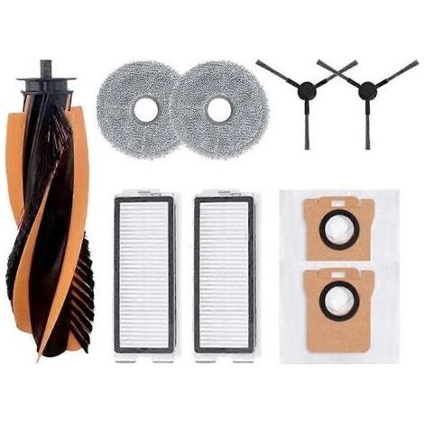 Accessoires pour aspirateur robot JONR P20 PRO / T5 Pro - Comprend une brosse principale, des brosses latérales, des filtres HEPA et des lingettes de nettoyage. (1/5)
