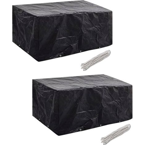 Gartenmöbel-Abdeckungen 2 Stk. 10 Ösen 240x140 cm