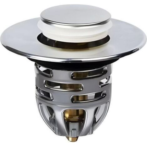 Bouchon D'évier - Acier Inoxydable 304 - Fonction Pop-Up - Filtre Intégré Anti-Obstruction - Pour Évier Cuisine Et Salle De Bain - 1 Pièce (1/5)