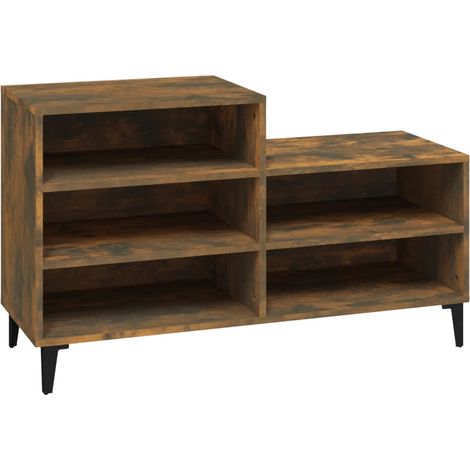 Maison Exclusive - Zapatero madera contrachapada roble ahumado 10