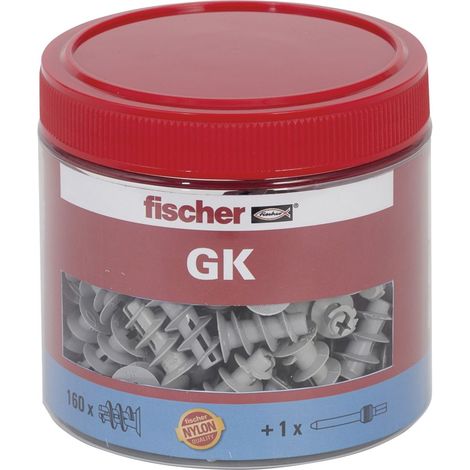 Fischer Gipskartondübel GK 22 mm - 160 Stück Dübel