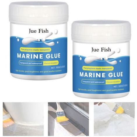 Agent d'étanchéité transparent - Lot de 2 x 100g - Scellant acrylique silicone haute résistance pour joints et fissures sur carrelage et ciment (1/4)