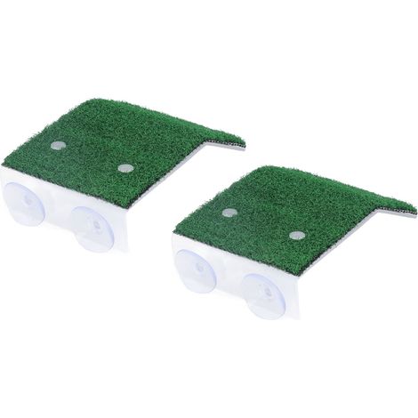 Lot de 2 plateformes pour tortues, polyvalentes et faciles à nettoyer, avec ventouses pour aquarium. (1/5)