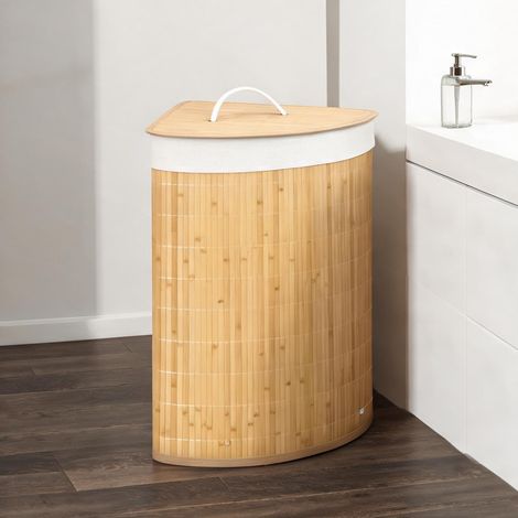 Accessoire de nettoyage bois naturel en bambou 38 x 38 x 57 cm (1/5)