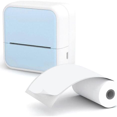 Imprimante thermique portable pour carnet de notes, journal intime, cadeau pour enfants, bleue --- (1/5)
