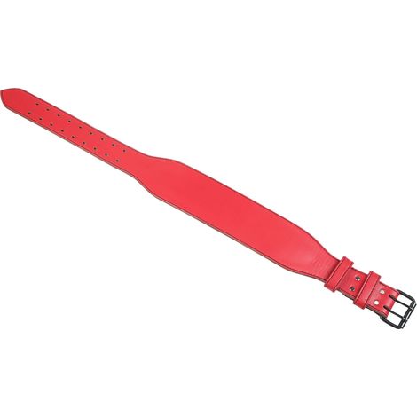 Ceinture d'haltérophilie rouge, extensible et ajustable, avec soutien et protection lombaires, idéale pour la musculation (hommes et femmes), le soulevé de terre et les squats. (1/5)