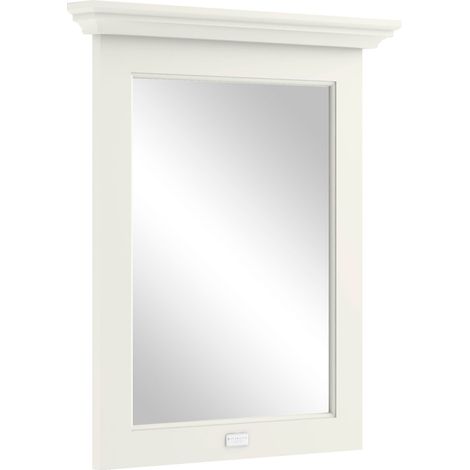 Bayswater Flat Bathroom Mirror 600mm Wide - Pointing White (1/2)