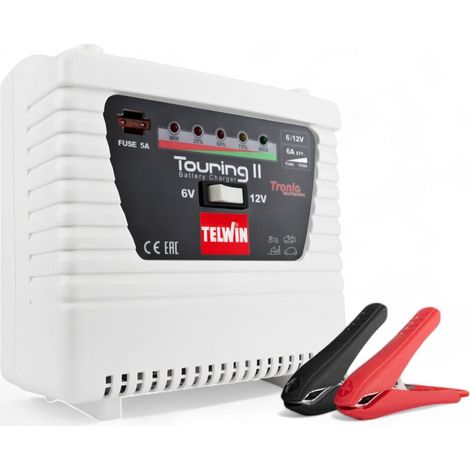 caricabatterie portatile 60w 6 12v 4 5a per accumulatori piombo con protezione sovraccarico e inversione polarità led (1/4)