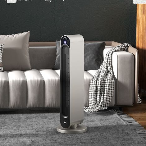Chauffage soufflant oscillant 1100 2200 W - mini radiateur céramique PTC - télécommande incluse - chauffage d'appoint (1/4)