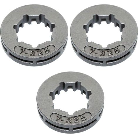 Kit 3 pièces pignon de chaîne .325" 7T 17mm pour Stihl 026 MS260 MS260C MS261 MS261C Tronçonneuse Pièces de rechange pour Oregon 34162X Tambour d'embrayage Kit de jante de pignon (1/5)