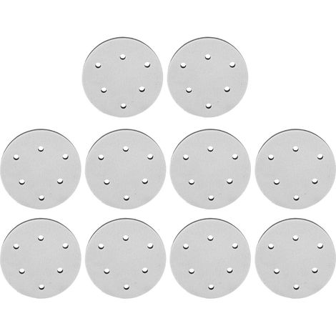10 pièces tampons de ponçage souples 5 pouces, tampons de polissage remplacement pour ponceuse, éponge abrasive, 6 trous (1/5)
