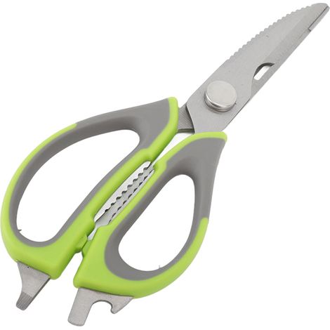 Ciseaux de cuisine robustes en acier inoxydable et plastique, tranchants et ergonomiques, pour la découpe de viande, poisson et volaille. (1/5)