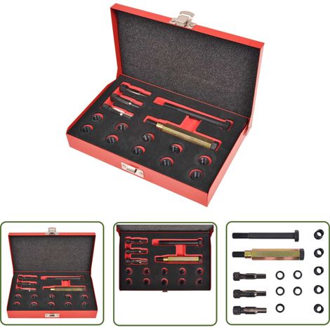 The Living Store Glühkerzengewinde-Reparaturset 15-tlg. M10 x 1,0 mm - Glühkerzengewinde Reparatur - Handwerkszeug - Werkstatt Ausrustung - Auto Reparaturen - Motorteile (1/5)