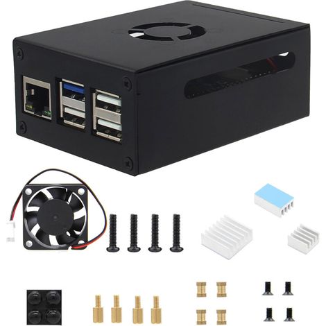 Carcasa metálica para OrangePi 3B, carcasa con tapa