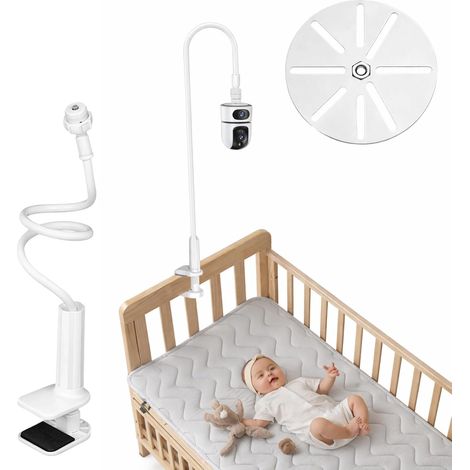 Support de caméra de surveillance, support pour babyphone avec trou de vis 1/4", support mural en métal, support de caméra réglable à 360 ° pour système de caméra de sécurité à l'intérieur et à (1/5)