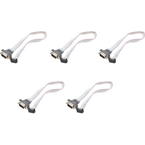 5X DB9 RS232 une 10 Broches Ruban Connecteur Cable Adaptateur (1/4)