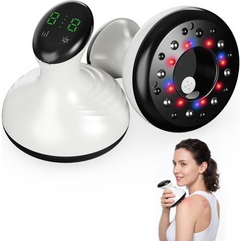 Massage Anti Cellulite Ventouses Électriques Sous Vide Drainage Lymphatique Ventouses électriques raffermissant la peau, massage corporel Gua Sha anti-cellulite, 9 niveaux d’intensité réglables (1/5)