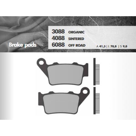 PASTILLAS DE FRENO BRENTA KH208 / KH213 DE METAL SINTERIZADO (DORADO) PARA TODO TERRENO, PINZA TRASERA BREMBO (FT 6088)