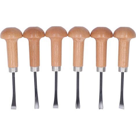 Kit de Ciseaux à Bois pour Sculpture, Outils Manuels avec Poignée Champignon pour Artisanat DIY (1/5)