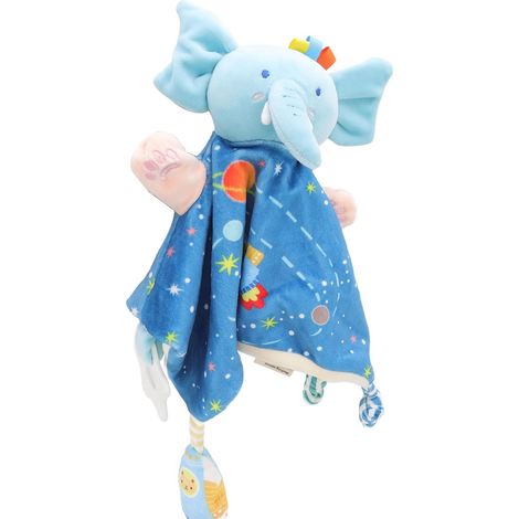 Adorable Couverture de sécurité en Forme d'éléphant, Jouet en Peluche Doux pour Nourrissons, Améliore la Coordination et Le Confort (1/5)