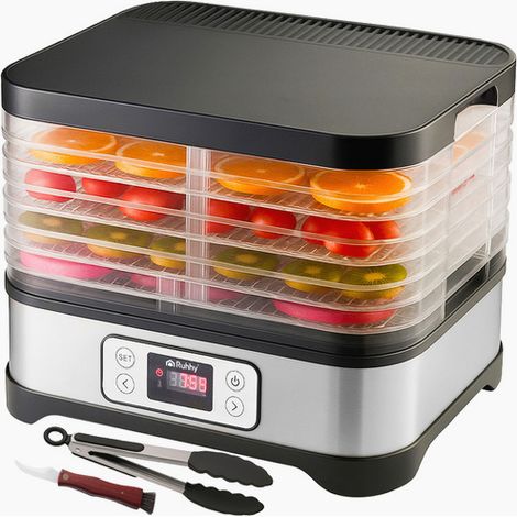 Secador de frutas, setas y verduras STILHOFF con temporizador de termocirculación INOX 25929 (1/5)